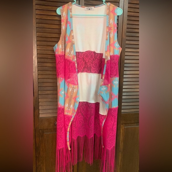 Crazy Train Colorful Vest (fits about Small/Medium) - Picture 3 of 8